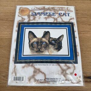 Cross My Heart VTG Siamese Cat Counted Cross Stitch Kit Feline Animal NEW SEALED